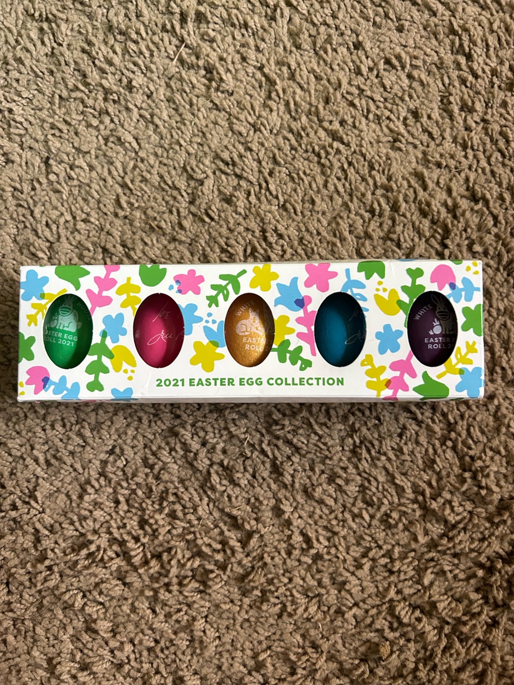 RARE 2021 White House Easter Egg Roll Set - Multicolor